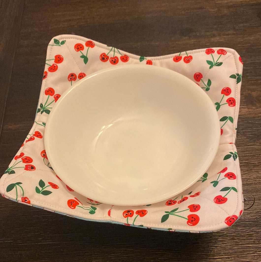 Milk and Cherries Medium Bowl Cozy - Assort Liners