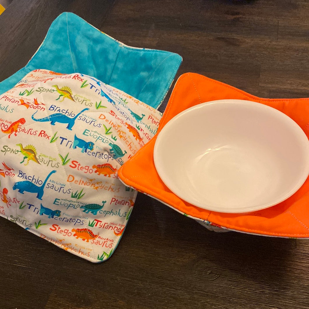 Dinosaurs Medium Bowl Cozy - Assort Liners